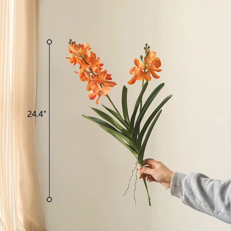 Faux Vanda Orchid Stem 24" Tall - RusticReach