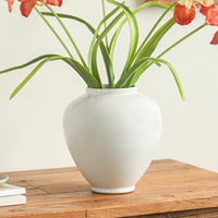 Water-Tight Minimalist White Vase