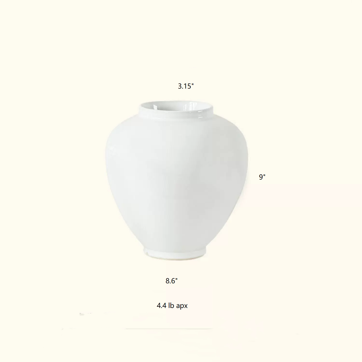 Water-Tight Minimalist White Vase