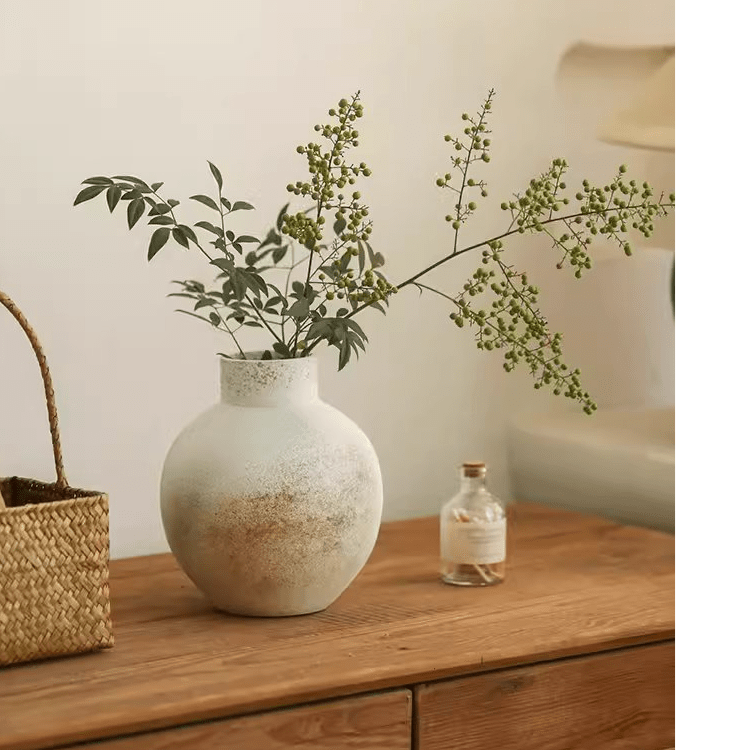 Watertight Coarse Round - Body Ceramic Vase - RusticReach