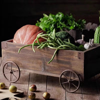 Wooden Wagon Planter Garden Flower Box - RusticReach