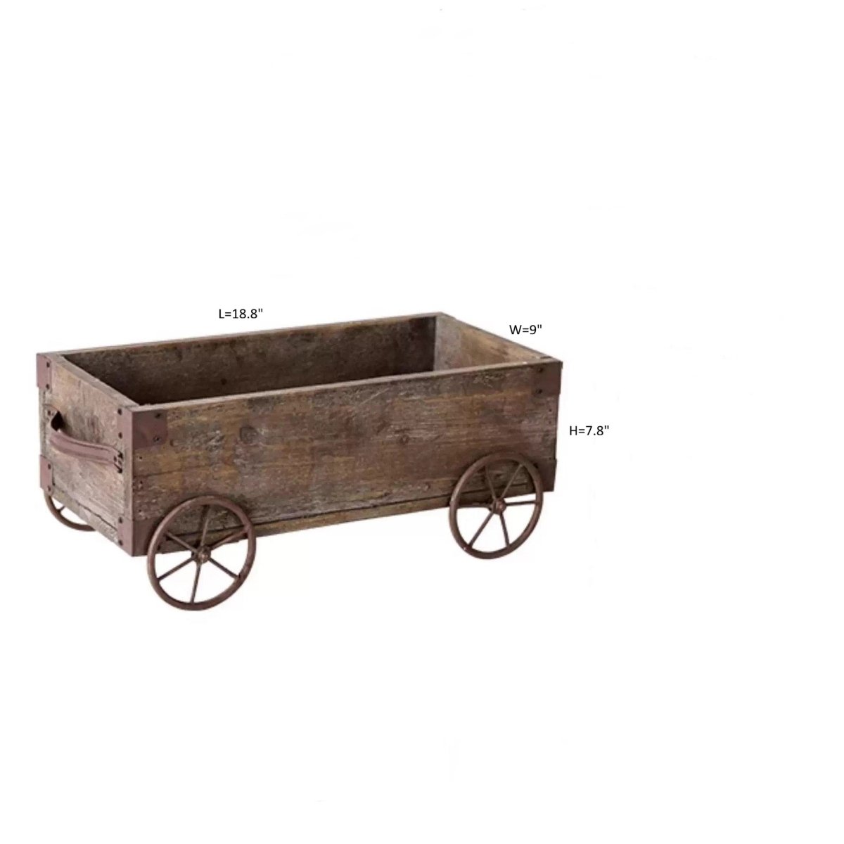 Wooden Wagon Planter Garden Flower Box - RusticReach