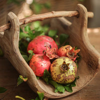 Rustic Wooden Basket Tray