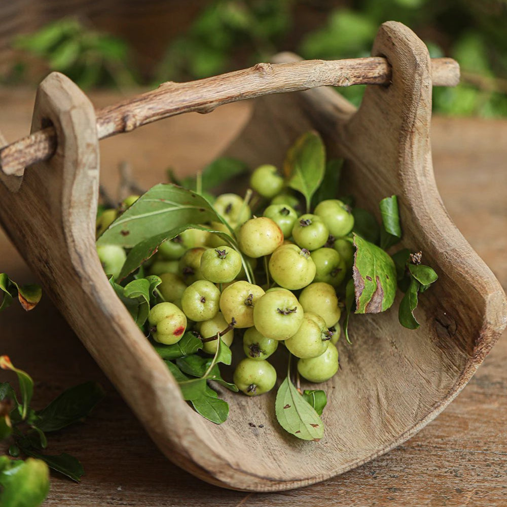 Rustic Wooden Basket Tray