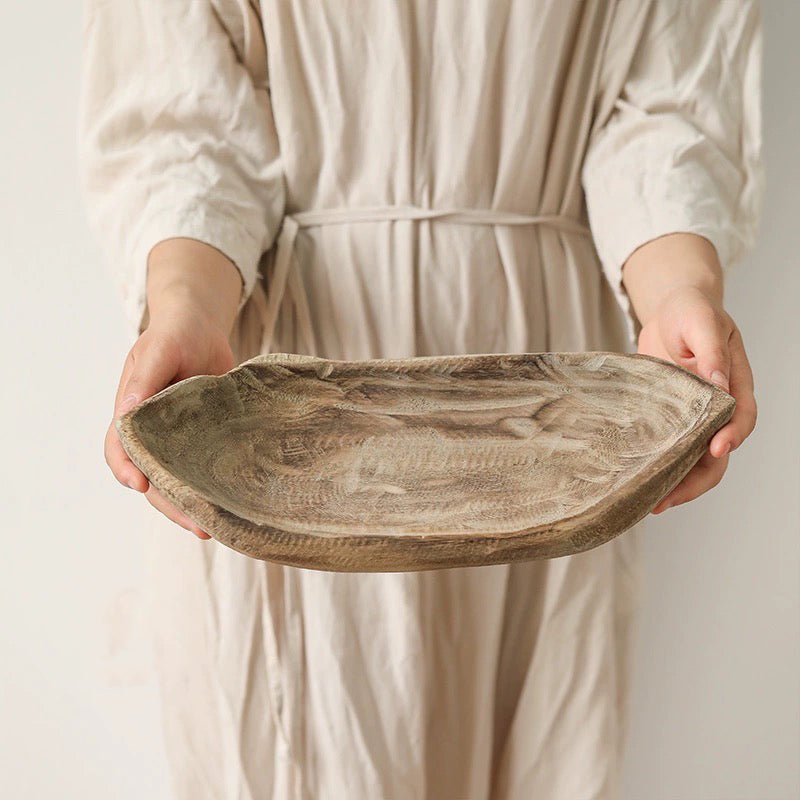Retro Wooden Boat - Shaped Fruit Platter - RusticReach