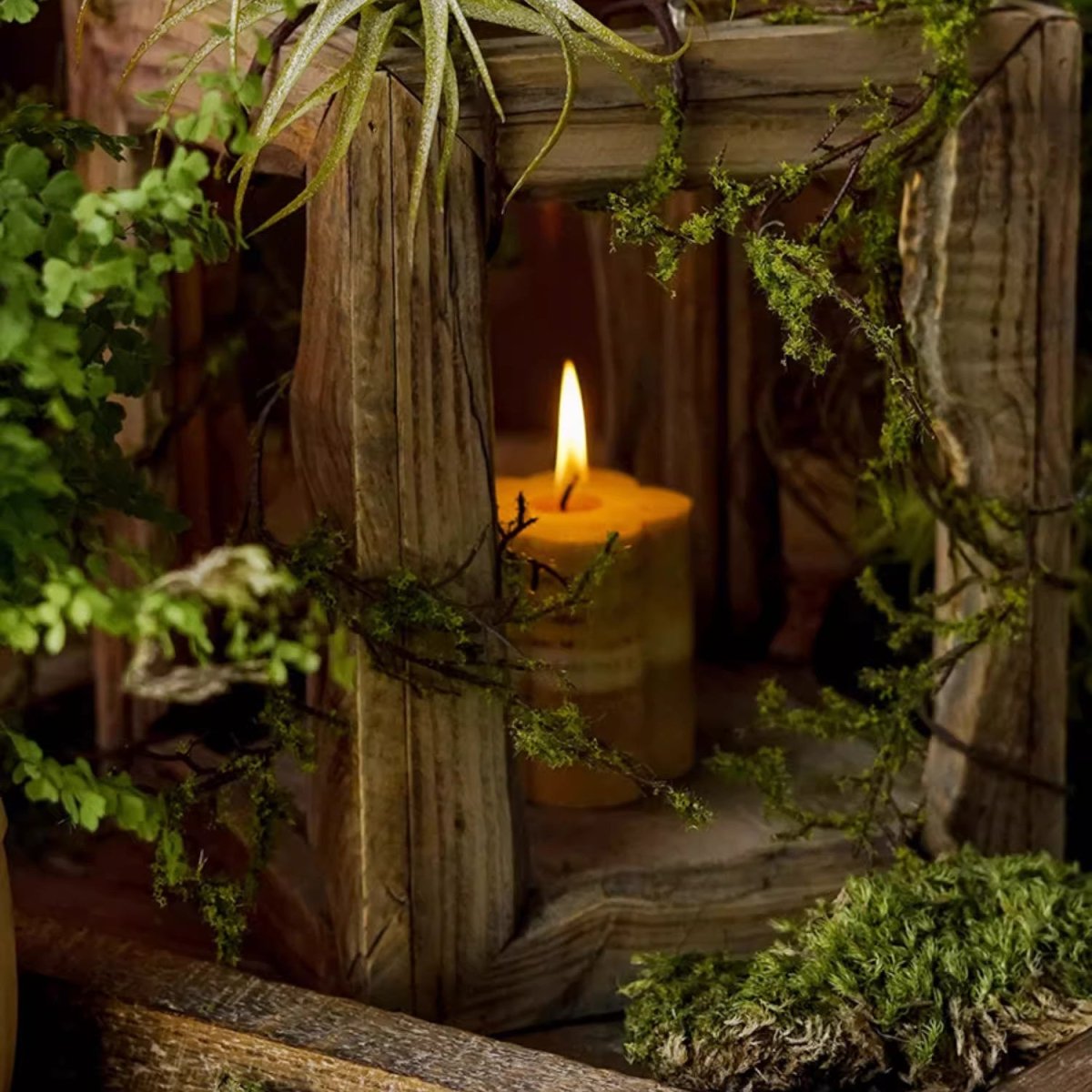 Farmhouse Wooden Lantern Hanging or Tabletop - RusticReach