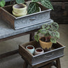 Rustic Wood and Metal Garden Tray Planter - RusticReach