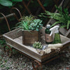 Small Decorative Wooden Wagon Flower Cart - RusticReach