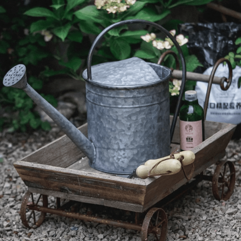 Small Decorative Wooden Wagon Flower Cart - RusticReach
