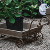 Small Decorative Wooden Wagon Flower Cart - RusticReach