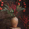 Faux Red Winterberry Stem - RusticReach