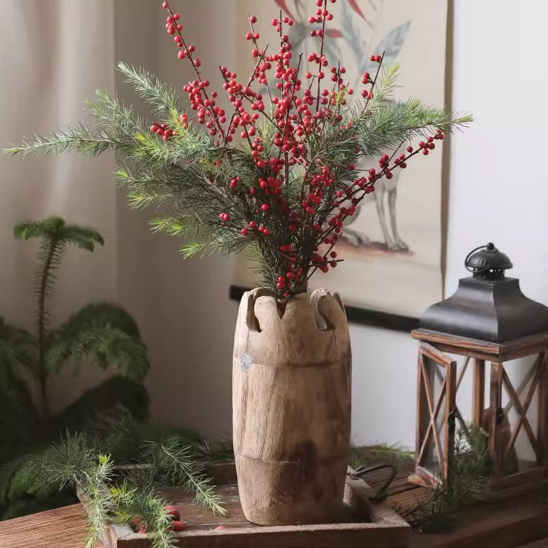 Faux Red Winterberry Stem - RusticReach