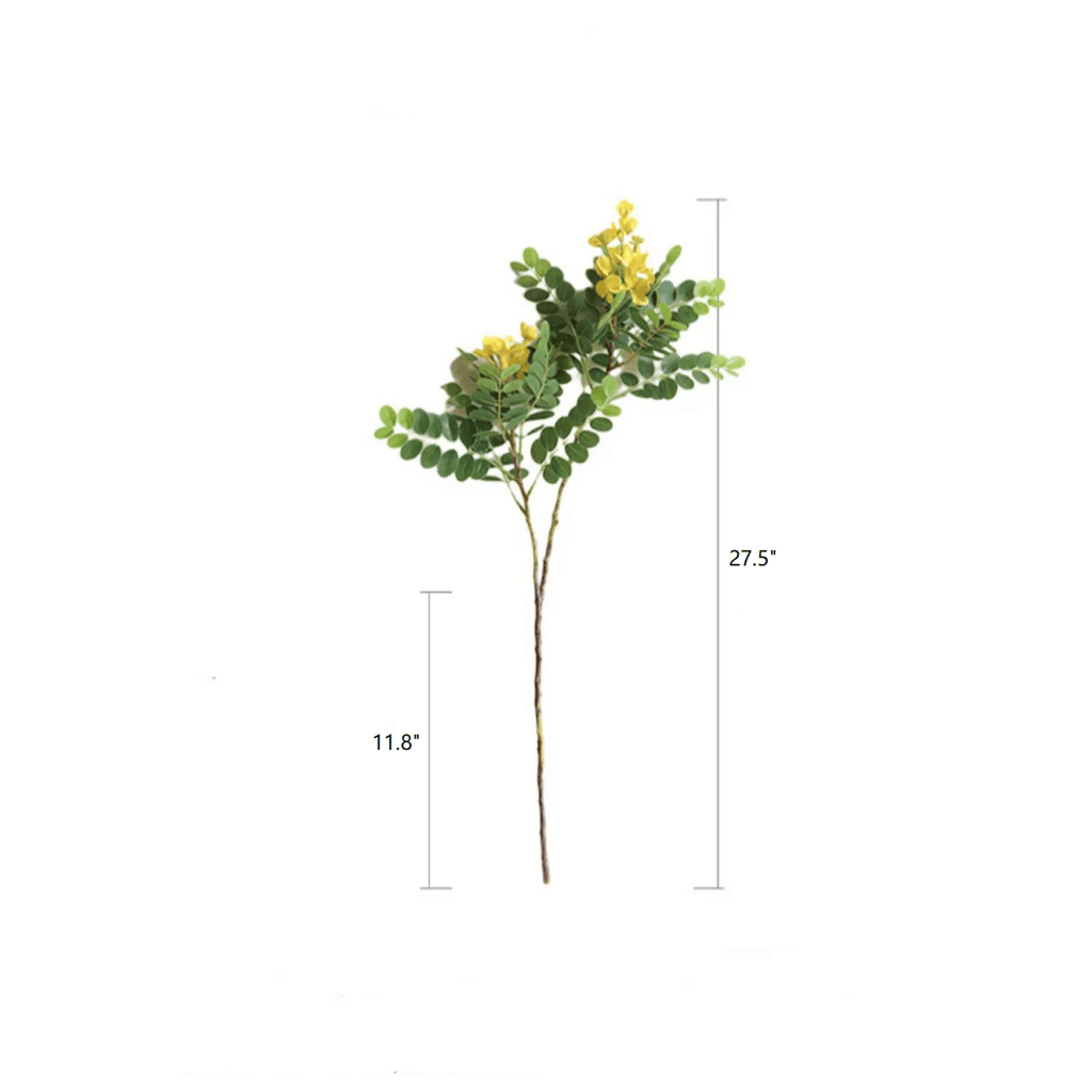 Yellow Acacia Flower Stem 27.5" Tall - RusticReach