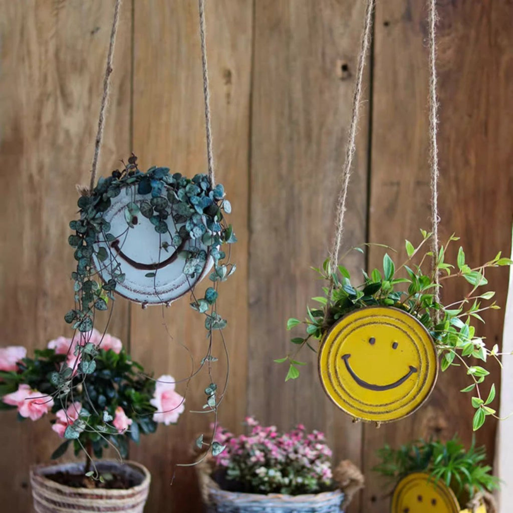 Happy Face Hanging Planter - RusticReach