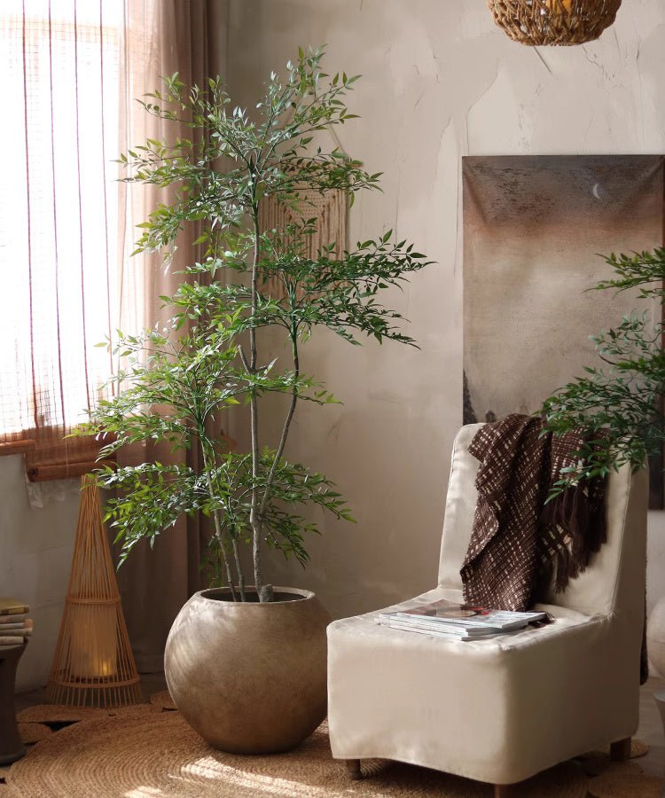 Lifelike Nandina Indoor Tree - RusticReach
