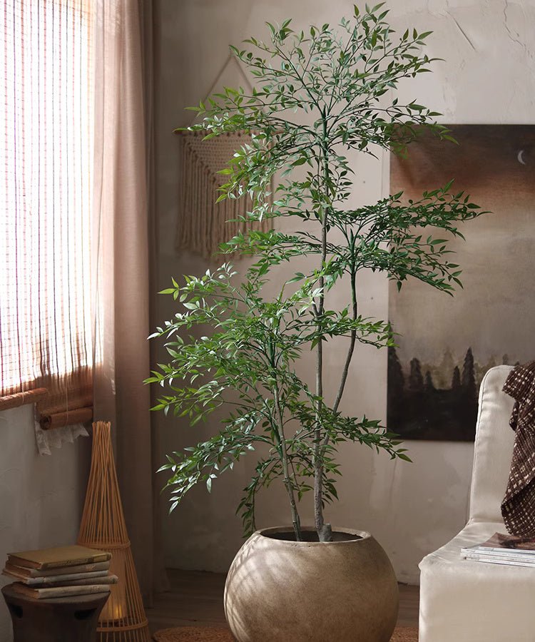 Lifelike Nandina Indoor Tree - RusticReach