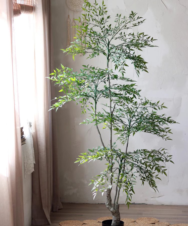 Lifelike Nandina Indoor Tree - RusticReach