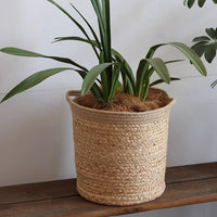 Natural Cylinder Storage and Planter Basket - RusticReach