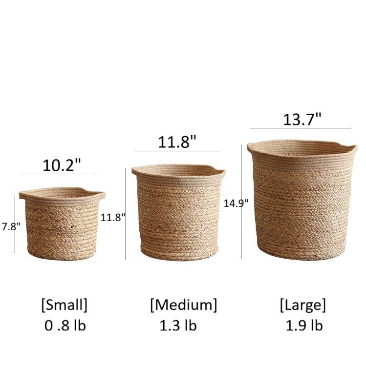 Natural Cylinder Storage and Planter Basket - RusticReach