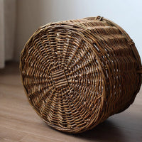 Rustic Round Wicker Planter with Liner - RusticReach