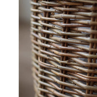 Rustic Round Wicker Planter with Liner - RusticReach