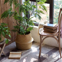 Foldable Seagrass Belly Basket with Handles - RusticReach