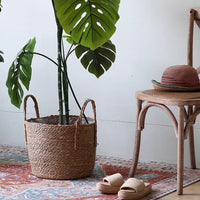 Handwoven Seagrass Basket for Plants - RusticReach