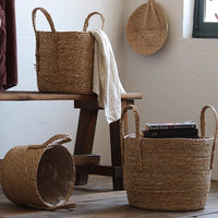 Handwoven Seagrass Basket for Plants - RusticReach