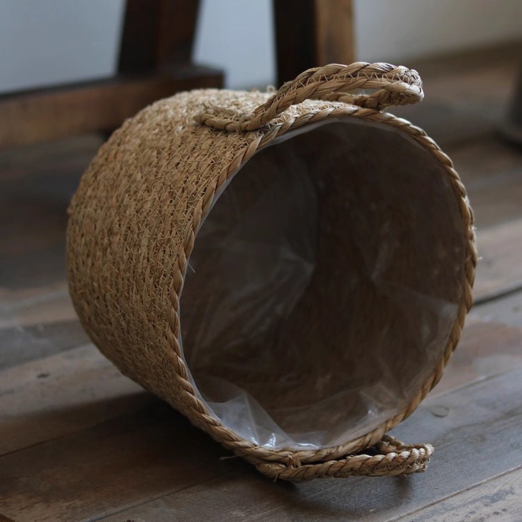 Handwoven Seagrass Basket for Plants - RusticReach