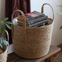 Handwoven Seagrass Basket for Plants - RusticReach