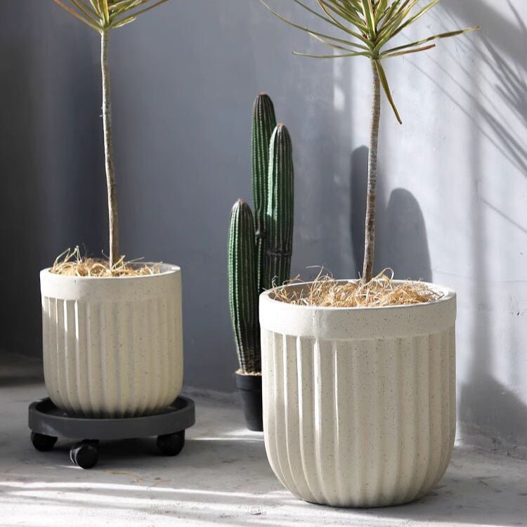 Nordic Vertical Stripe Flower Pot - RusticReach