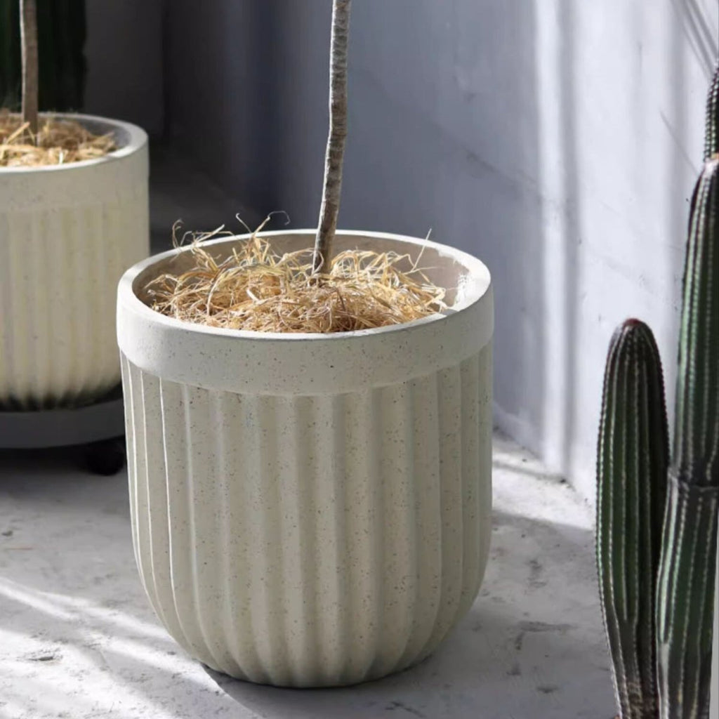 Nordic Vertical Stripe Flower Pot - RusticReach