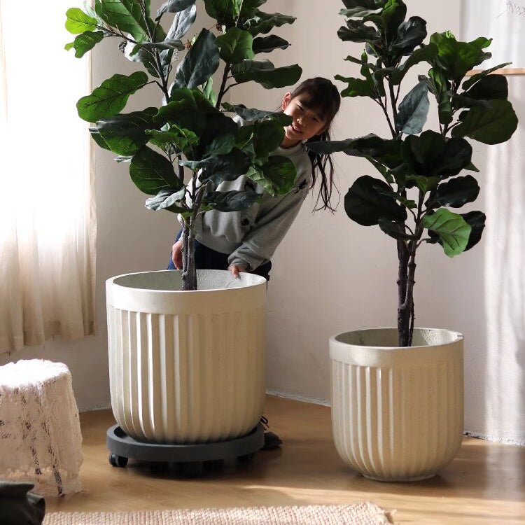 Nordic Vertical Stripe Flower Pot - RusticReach