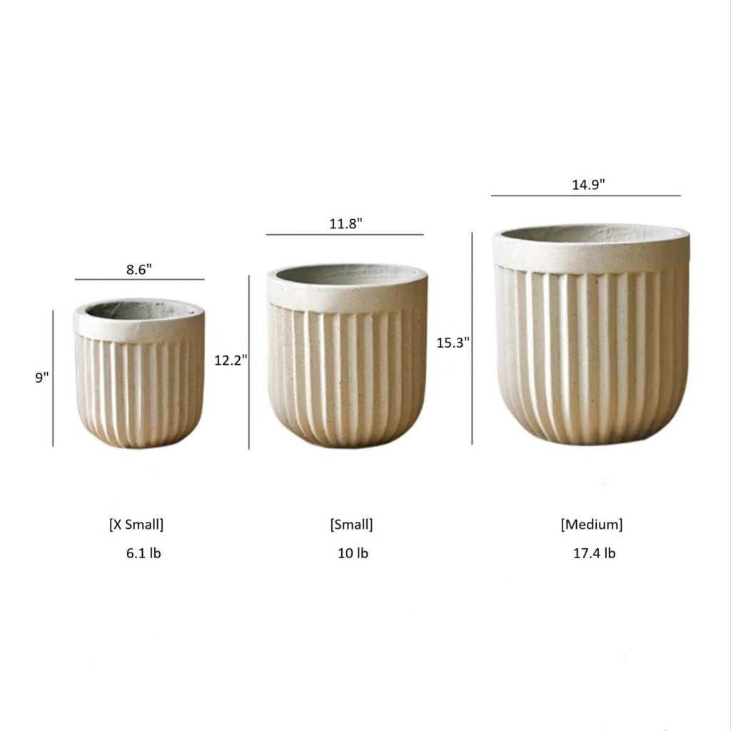 Nordic Vertical Stripe Flower Pot - RusticReach