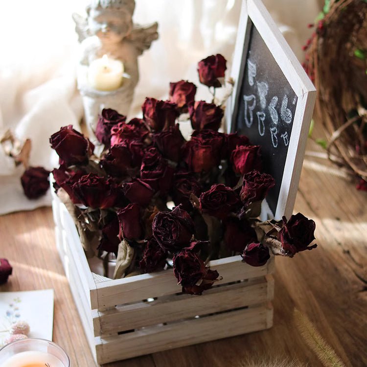 Rustic Wooden Storage Crate with Chalkboard Lid - RusticReach