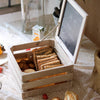 Rustic Wooden Storage Crate with Chalkboard Lid - RusticReach