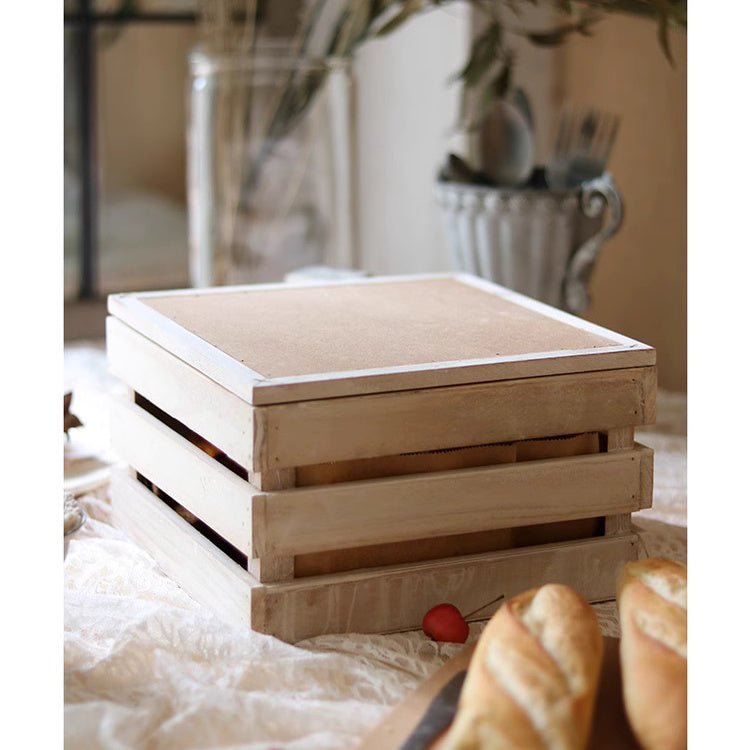 Rustic Wooden Storage Crate with Chalkboard Lid - RusticReach