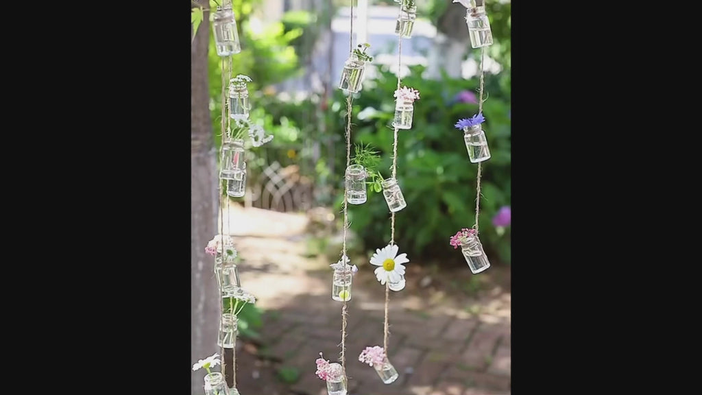 hanging glass planter with rope Glass Planter Rope Hanging Small Planter 55" Long (Set of 3) – RusticReach