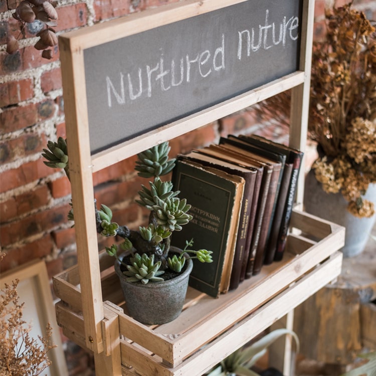 Two Tire Plant Stand with Chalkboard