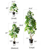 Silk Artificial Apple Banyan Leaf Tree In Pot - RusticReach