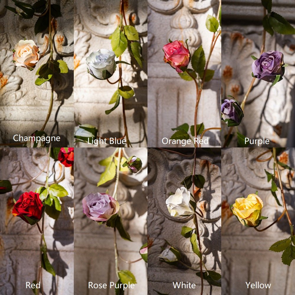 Artificial Silk Rose Vine 55" Long - RusticReach