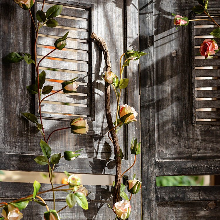 Artificial Silk Rose Vine 55" Long - RusticReach