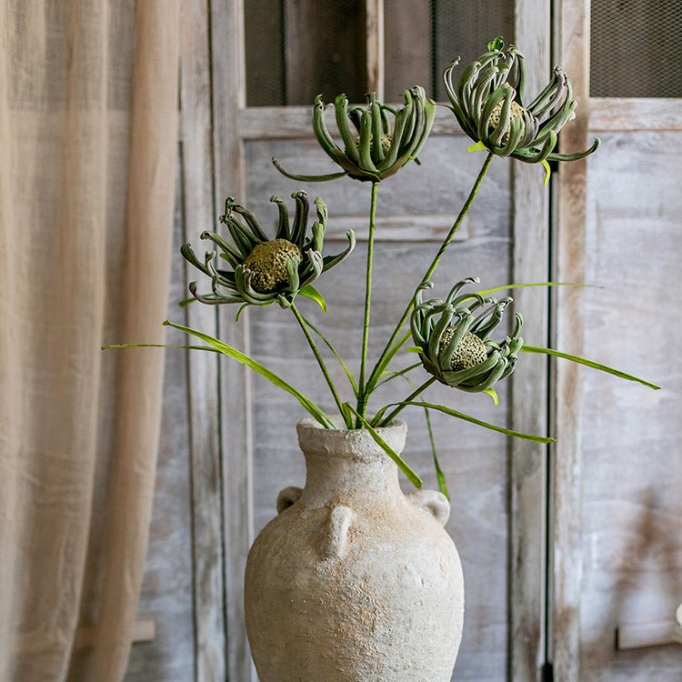 Faux Silk Artificial Sunflower Stem in Green 39" Tall Colored Art - RusticReach