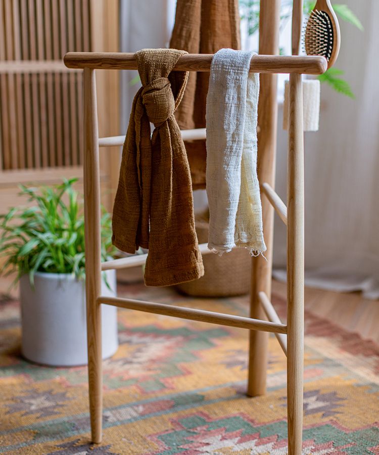 Wooden towel shelf clearance for bathroom