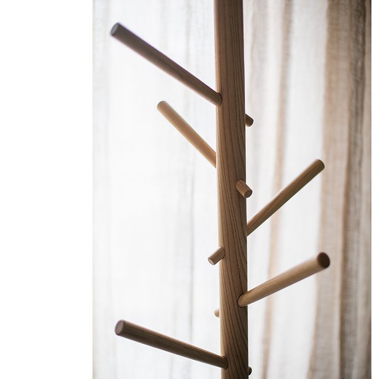 Ash Wood Coat Rack Home Entryway Rack - RusticReach