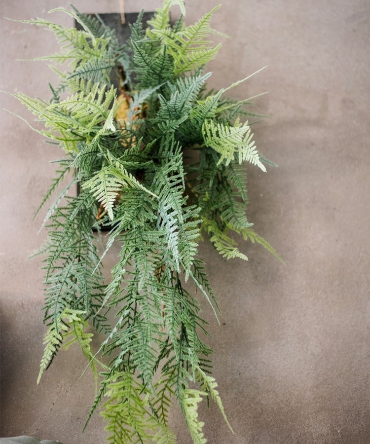 Faux Artificial Asparagus Setaceus Wood Board Hanging Decoration - RusticReach