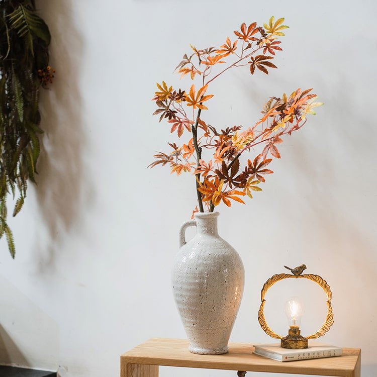 Artificial Fall Color Maple Leaf Stem Faux - RusticReach