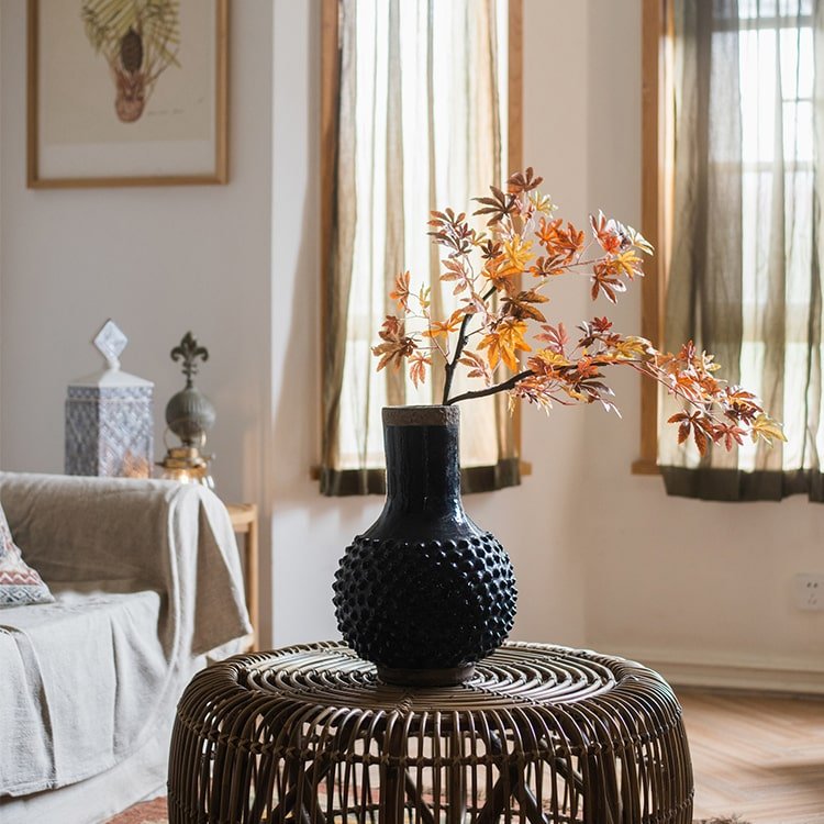 Artificial Fall Color Maple Leaf Stem Faux - RusticReach