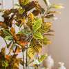 Large Leaf Artificial Croton Tree In Pot - RusticReach