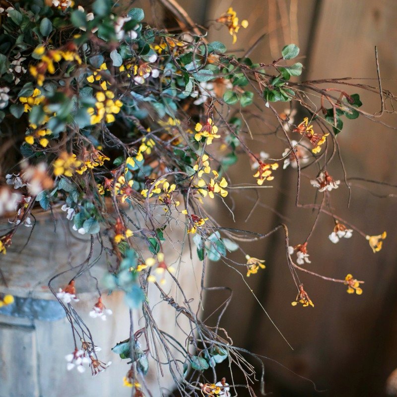 Faux Artificial Colorful Baby's - Breath Vine Stem 27" Tall Silk - RusticReach